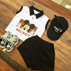 SS56 - Set mickey cotton mềm + quần kaki